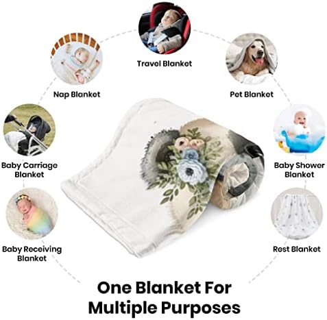 Novusopt Custom Baby Blanket with Name - Panda Design 30x40