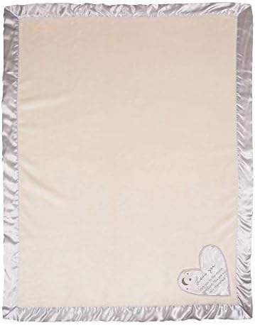 Sweet Baby Silver Silk Edge Royal Plush Blanket 30x40