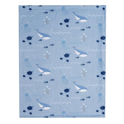 Lambs Ivy Bubbles Squirt Whale Blanket