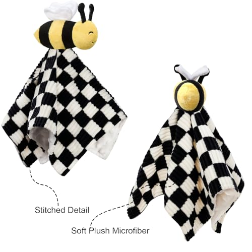 Baby Lovey Blanket with Bee Stuffed Animal 14 Inch
