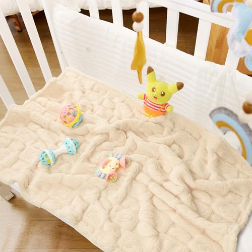 Yagle Mate 2 Pcs Cream White Small Blanket for Kids 1
