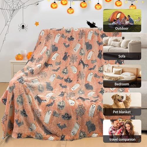Cute Halloween Blanket for Kids and Adults 50x60