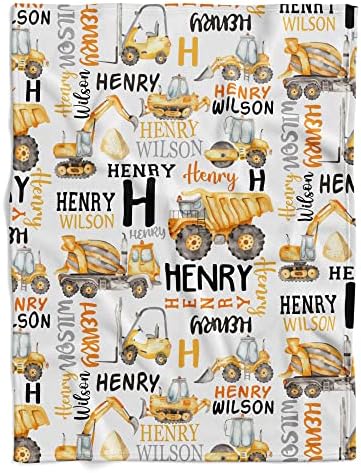 Custom Baby Blanket with Name - Car Theme