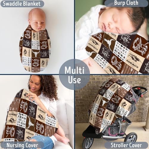 Western Baby Blanket for Nursery Room Decor