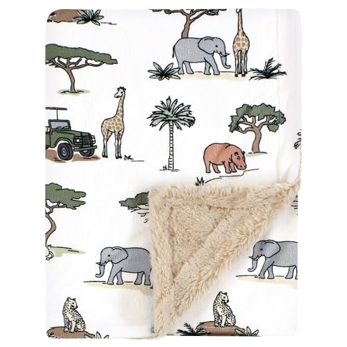 Hudson Baby Unisex Plush Blanket - Going On Safari