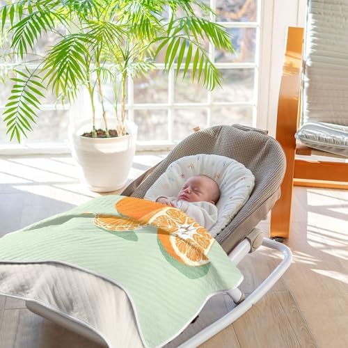 Burbuja Orange Baby Blanket 30x40 Nursery Blanket