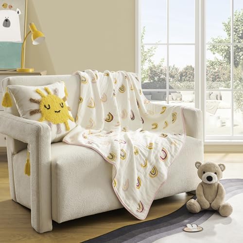 ZPECC 47x47 Muslin Blanket for Baby 8-Layer Organic Cotton Hypoallergenic