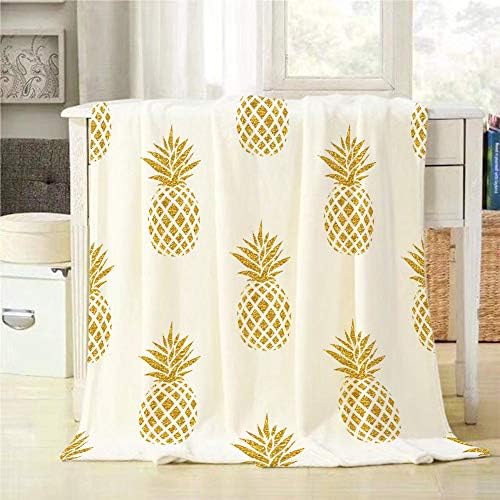 Mugod Pineapple Flannel Blanket 30x40 Inch
