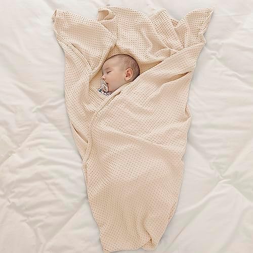 Kloovete 36x40 Inch Waffle Weave Blanket for Newborn