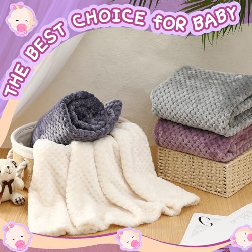 Frienda 4 Pcs Fluffy Baby Blanket Set