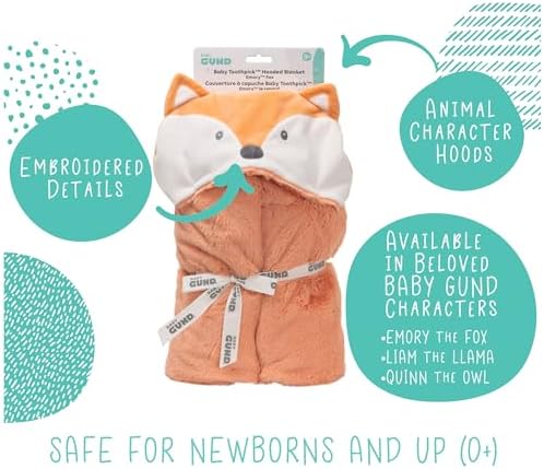 Baby GUND Lil Luvs Hooded Blanket - Emory Fox