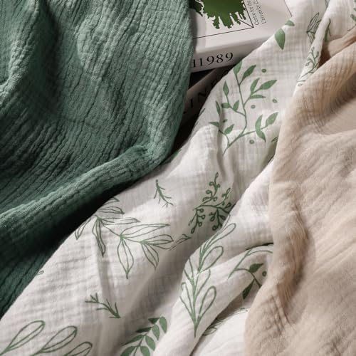 LYRICHOM Muslin Swaddle Blankets 3 Pack