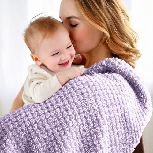 KENPERRY Ultra Soft Fleece Baby Blanket Purple 30 X 40