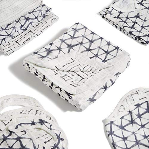 aden anais Bamboo Muslin Blanket - Grey 47x47 inches