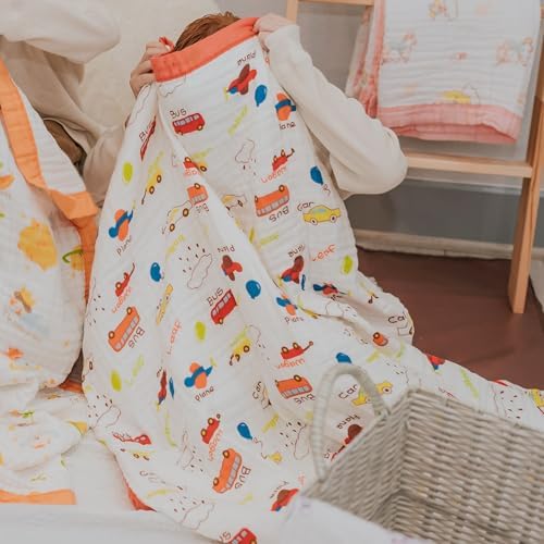 Snuggle Buds 100 Cotton Muslin Baby Blanket Gender-Neutral