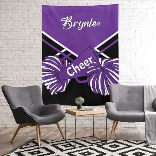 Custom Cheerleader Blanket with Name for Newborn
