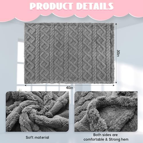 4 Pcs Fleece Baby Swaddling Blankets Set Pink