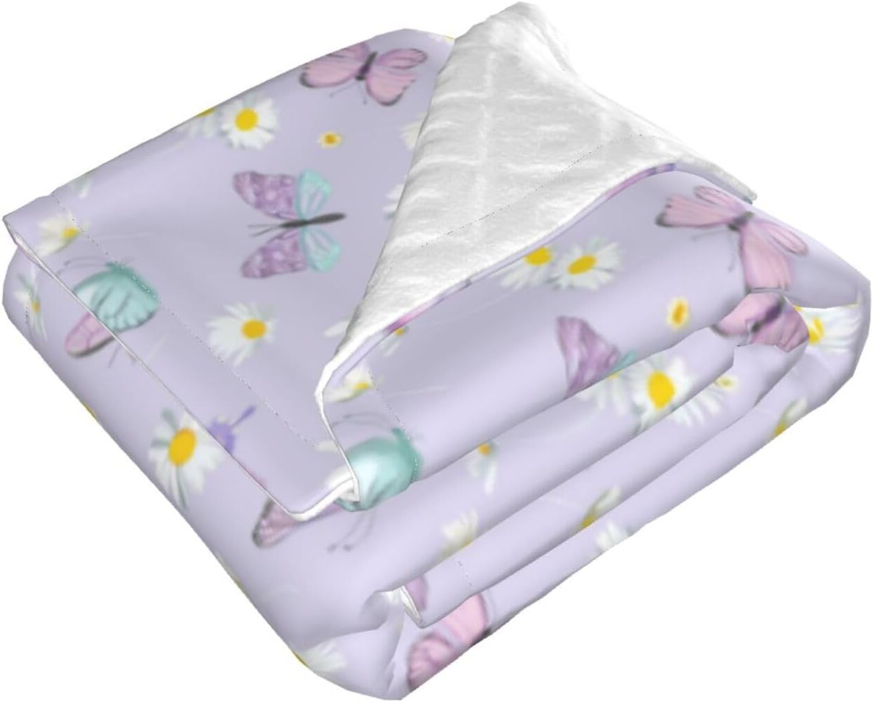 SUPLUCHOM Baby Blanket Butterfly Daisy 30x40 Inch Plush