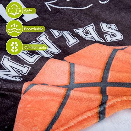 SUKOON Basketball Theme Monthly Milestone Blanket for Baby