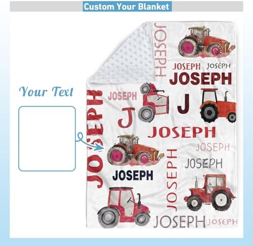 Personalized Car Baby Blanket with Name for Boys and Girls