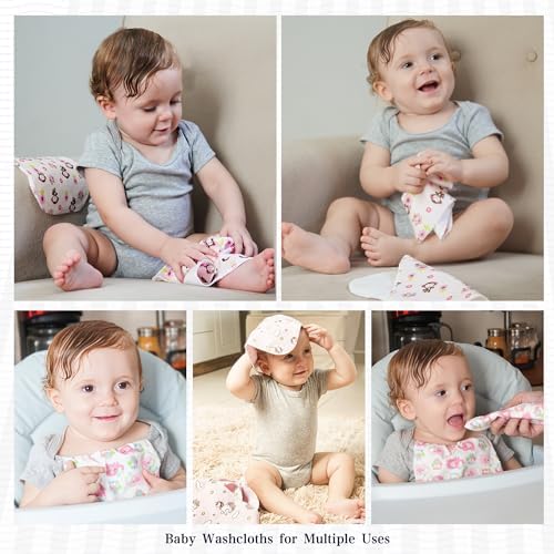 Omilion 34 Pack Baby Blanket Washcloth Set