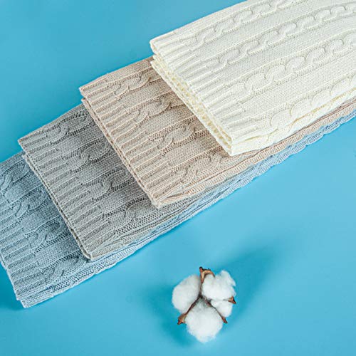 NTBAY 100 Pure Cotton Cable Knit Baby Blanket 30x40 Inches