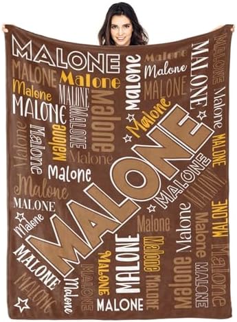 OAHEDIAM Personalized Baby Blanket Brown 30x40 Inches