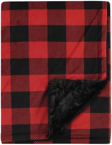 Hudson Baby Unisex Plush Blanket Buffalo Plaid One Size
