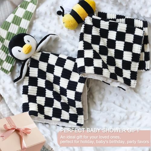 Baby Lovey Blanket with Bee Stuffed Animal 14 Inch