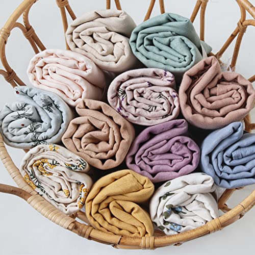 LifeTree Organic Muslin Swaddle Blanket for Newborn Lavender Mauve