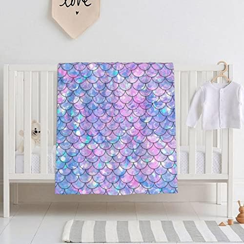 KILOWR Mermaid Scales Baby Blanket for Girls 1