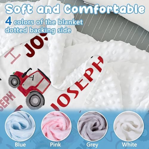 Personalized Car Baby Blanket with Name for Boys and Girls