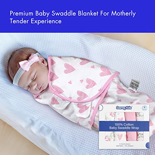 Soarwg Kids 4-Pack Swaddle Sleep Sacks for Newborns