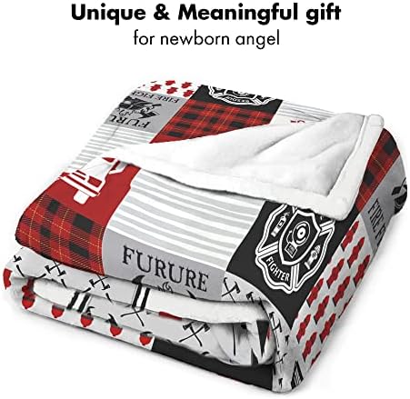 VibeCustom Personalized Firefighter Baby Blanket