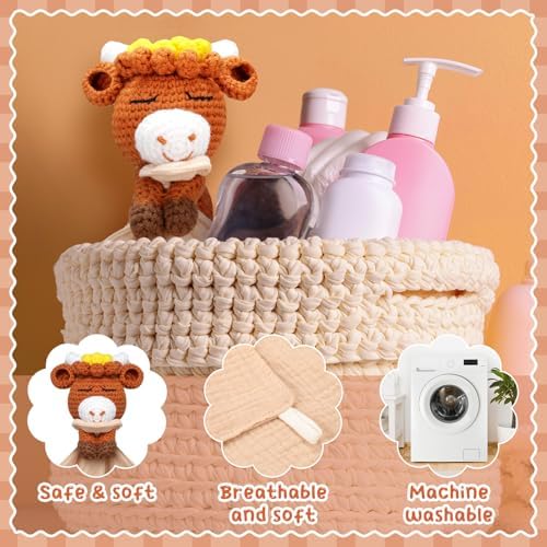 Halloscume Baby Security Blanket - 106 Inch Highland Cow Design
