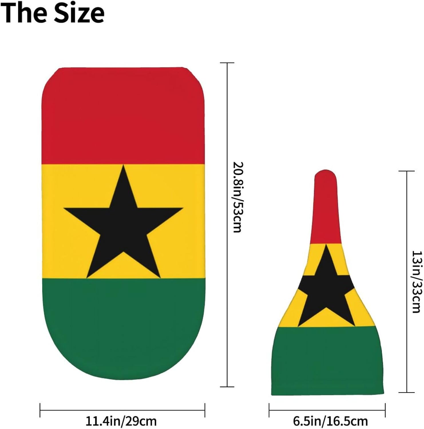 Flag of Ghana Print Newborn Swaddle Blanket with Beanie Set
