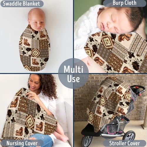 Western Blanket for Baby 30x40 Inches Cowboy Bedding