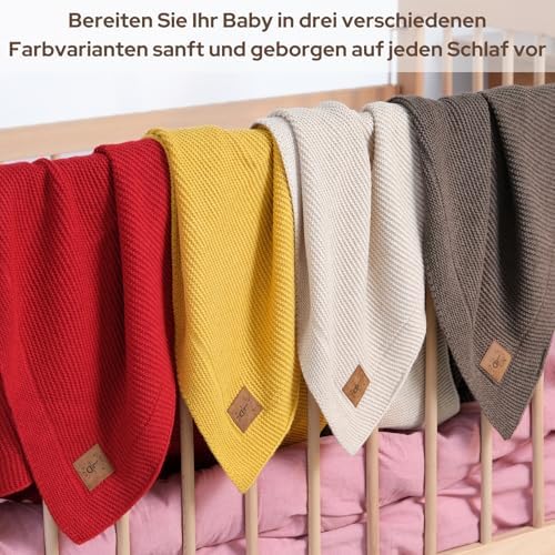 Little Dedi Soft Baby Knitted Blanket - 30x40 Neutral Stone