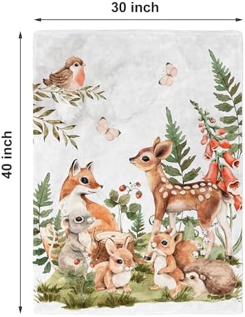 Unique Woodland Ultra Soft Fleece Baby Blanket 30x40in 1