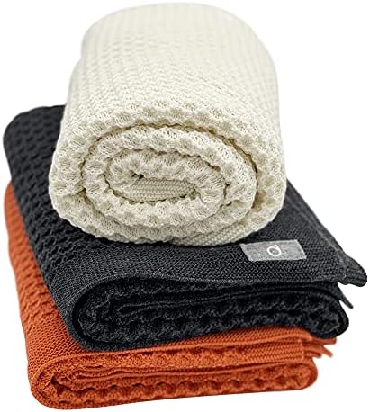Ecoable Baby Thermal Blanket Merino Wool 31x40 Inches Charcoal Grey