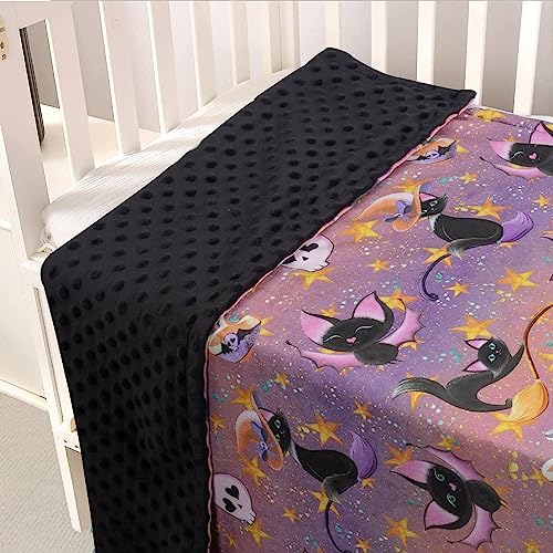 Donsonny Halloween Bat Baby Blanket Soft Minky