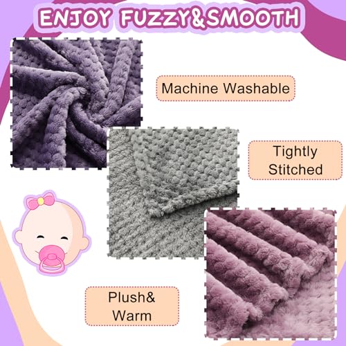 Frienda 4 Pcs Fluffy Baby Blanket Set