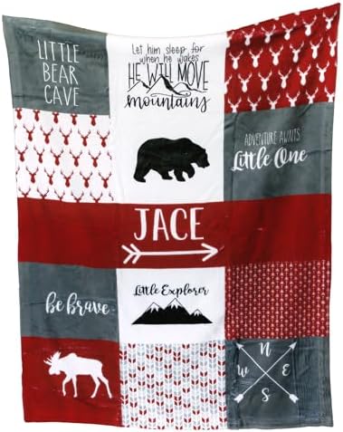 Personalized Woodland Baby Blanket for Boys
