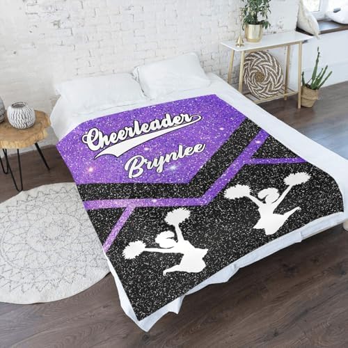 Custom Starry Purple Baby Blanket with Name for Newborn