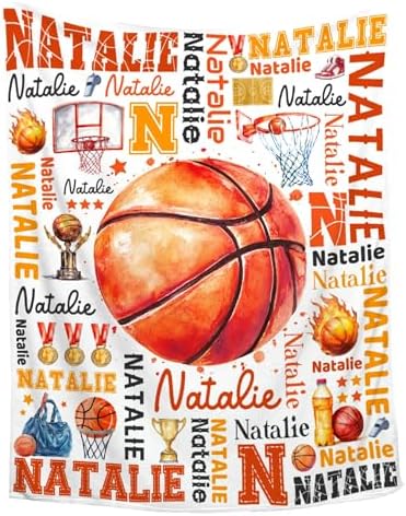 Custom Basketball Name Blanket - Toddler Size 30x40