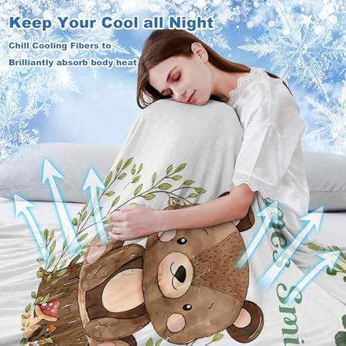 Deven Forest Animals Bear Cooling Blanket for Toddler 1