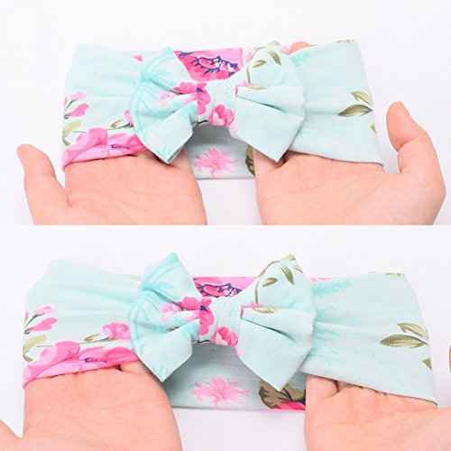 Galabloomer Receiving Blanket Headband Set Flower Print Baby Swaddle Blankets