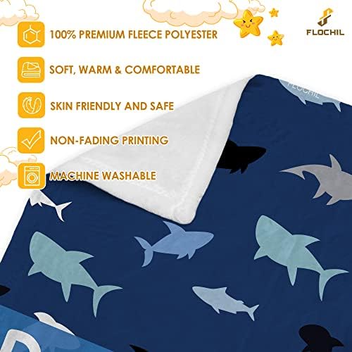 FLOCHIL Personalized Baby Blanket with Name and Elephants