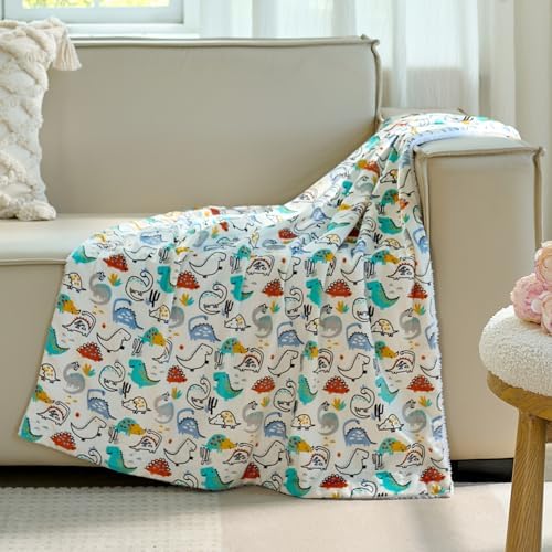 30x40in Baby Blanket with Dinosaur Design