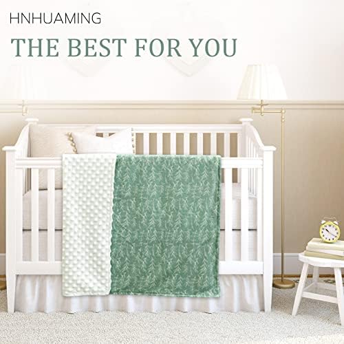 HNHUAMING Green Sage Baby Blanket 30x40 Inch